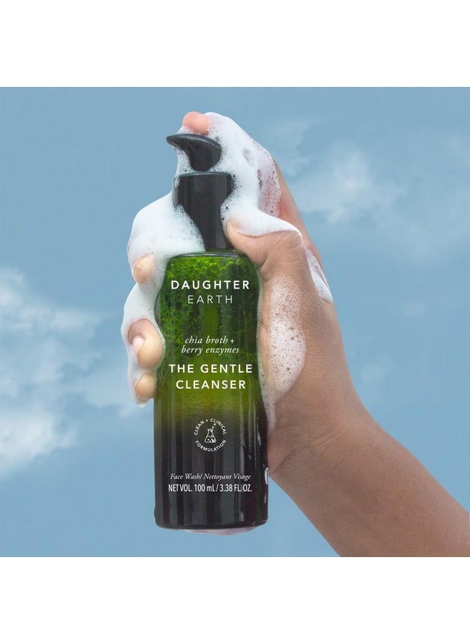 DAUGHTER EARTH Daughter Earth Face Wash Gentle Cleanser With Hydrating Formula, Chia Ferment & Papaya Enzyme | Supports Retinol System & Exfoliates for Fresh, Nourished Skin | Vegan & Non-Irritating - 100ml  - Image 3