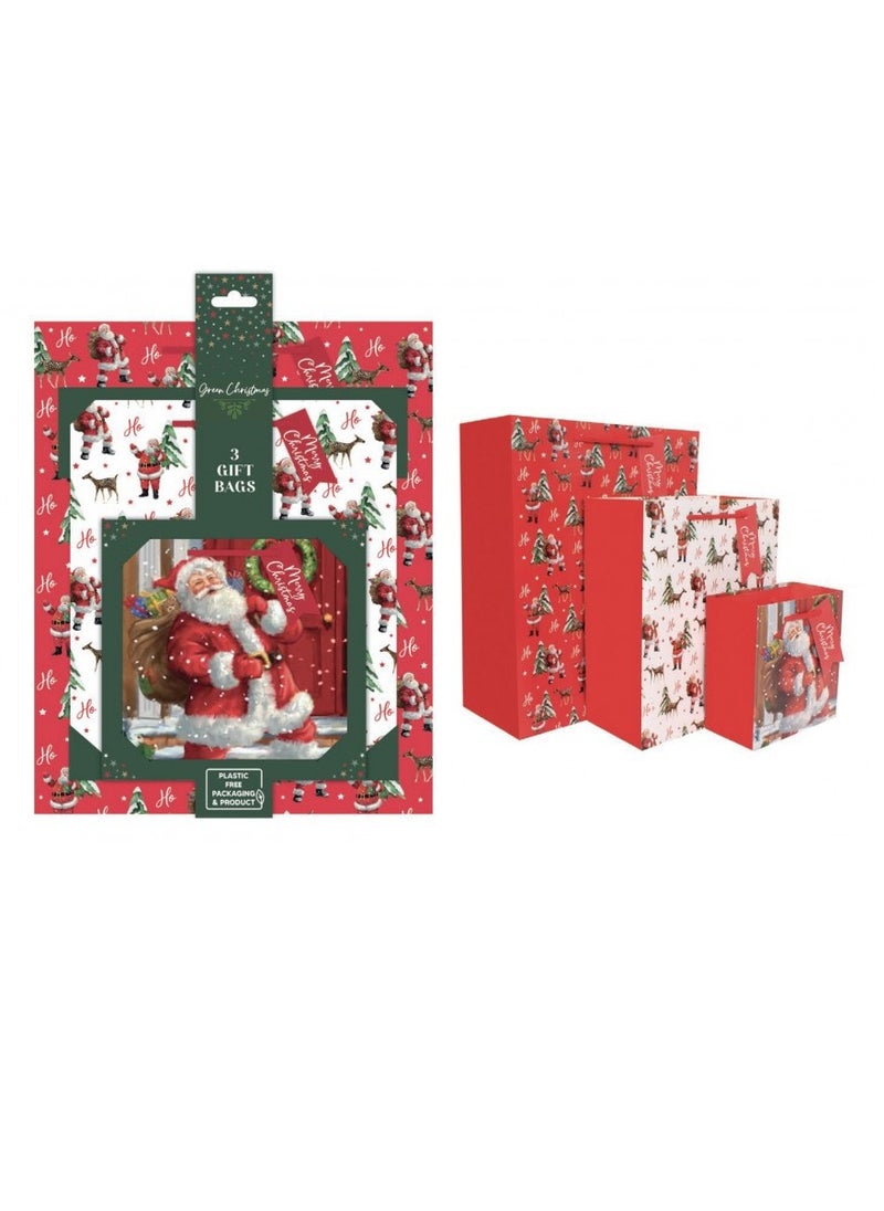 RSW - Rsw Christmas Eco Santa Gift Bags Pack Of 3 - Image 1