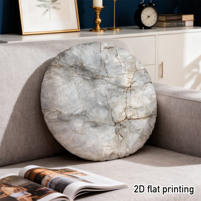 Marble Grey Veined 16x16in Pillow Natural Stone Design Modern Living Room Decor - Image 4
