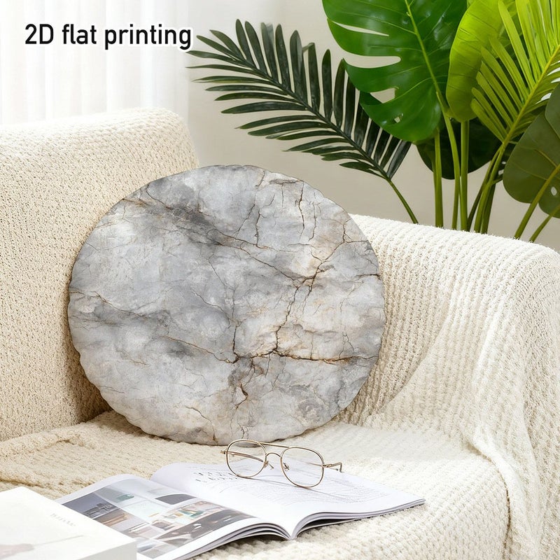 Marble Grey Veined 16x16in Pillow Natural Stone Design Modern Living Room Decor - Image 2