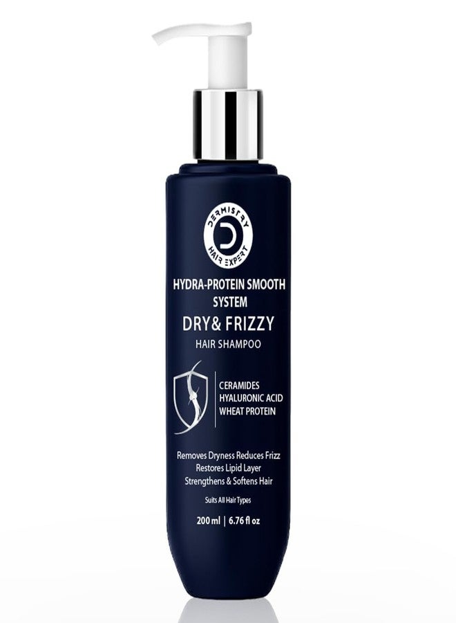 Dermistry Ceramides Hyaluronic Acid Protein Shampoo For Dry Dull Frizzy Hair Controls Frizz Dryness Hydrating Restores Chemical & Heat Treated Hair Smoothness Shine for All Hair Types Men Women 200ml - Image 1