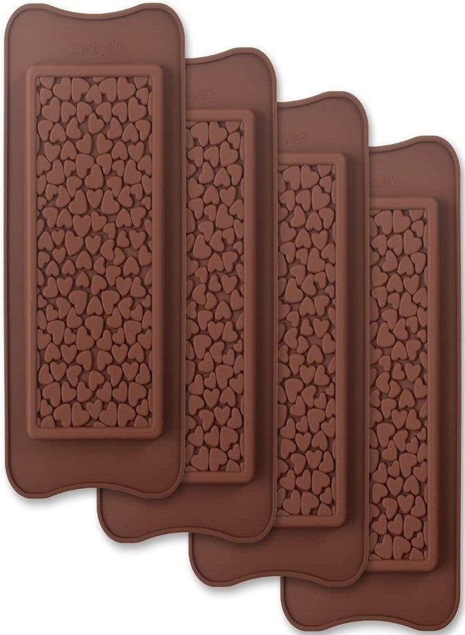 BAKERS 4U قوالب شوكولاتة صغيرة على شكل قلب، قوالب شوكولاتة على شكل قلب، قوالب شوكولاتة منزلية الصنع تحتوي على البروتين والطاقة، 4 عبوات - Image 1