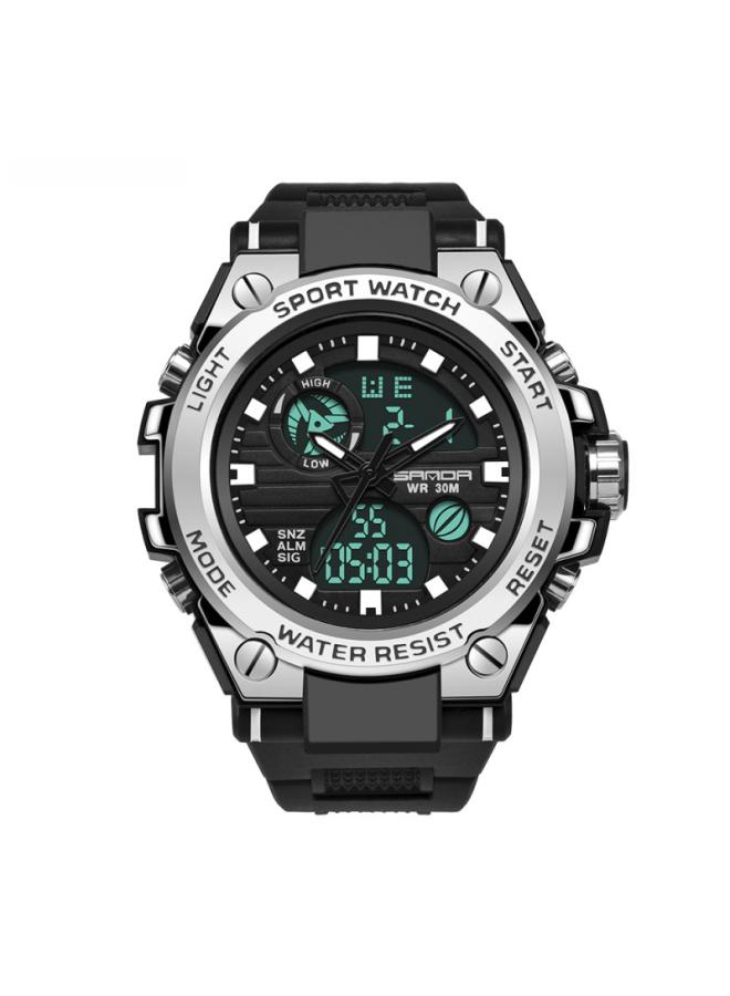 Sanda Trendy Multifunctional Special Forces Watch Men's Double Display Waterproof Luminous Outdoor Sports Electronic Couple Watch