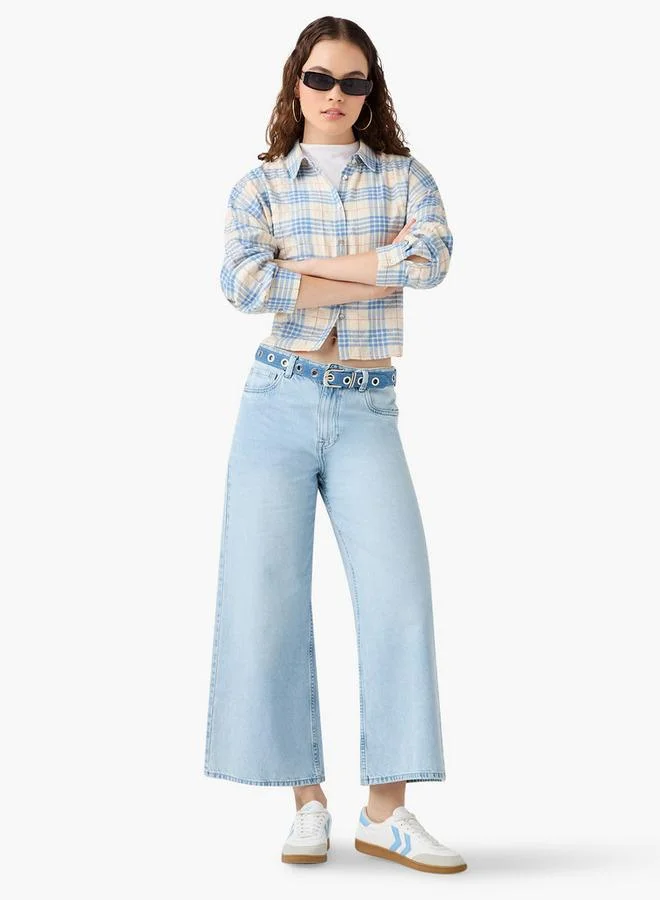 لي كوبر قميص لي كوبر كاروهات بقصة منتظمة وأكمام طويلة