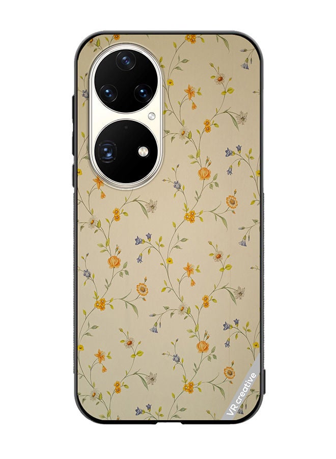 VR CREATIVE Protective Case Cover For Huawei P50 Pro Pale Yellow Design Multicolour - Image 1