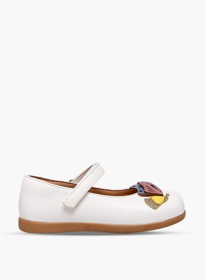 Barefeet Girls Butterfly Embellished Mary Jane Shoes - Image 1