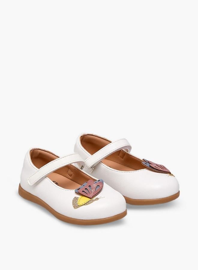 Barefeet Girls Butterfly Embellished Mary Jane Shoes - Image 3