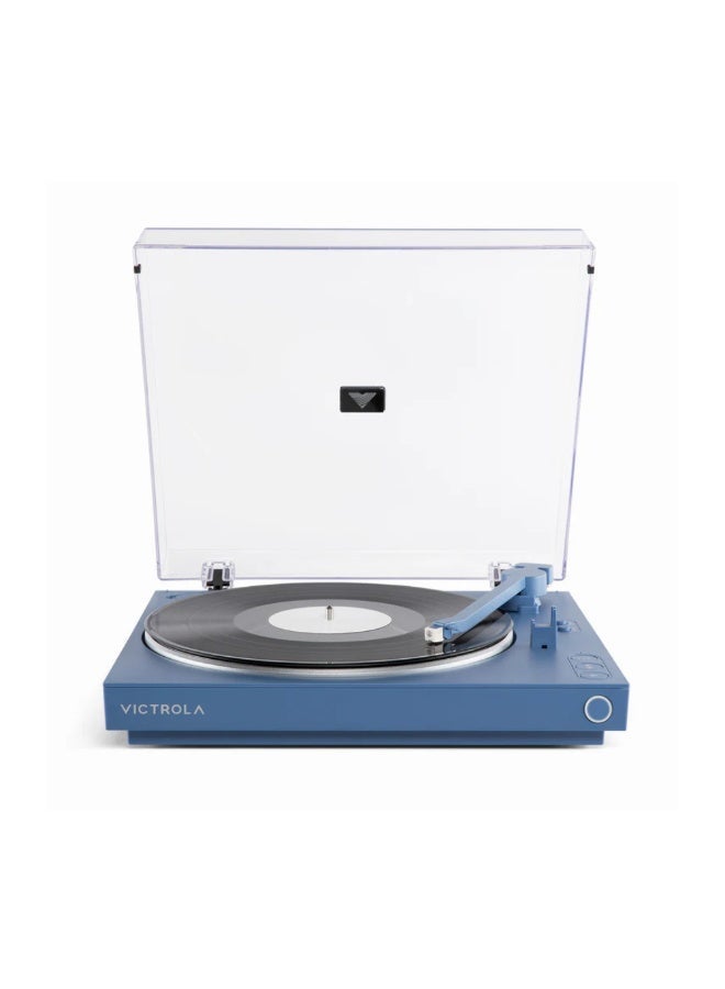 Victrola Fully Automatic Bluetooth Turntable w Audio Technica ATN3600L Cartridge, Automatic Repeat Function, 2-Speed Vinyl Record Player, Wireless Bluetooth Streaming, Preamp & Aluminum Platter Blue - Image 1