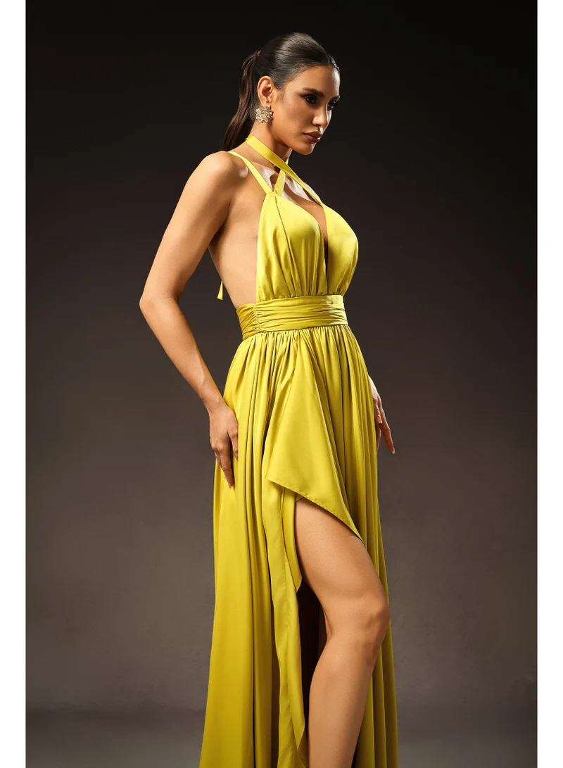 Bella Barnett  Habane Sleeveless V-Neck Slit Maxi Dress for Women | Best Price UAE
