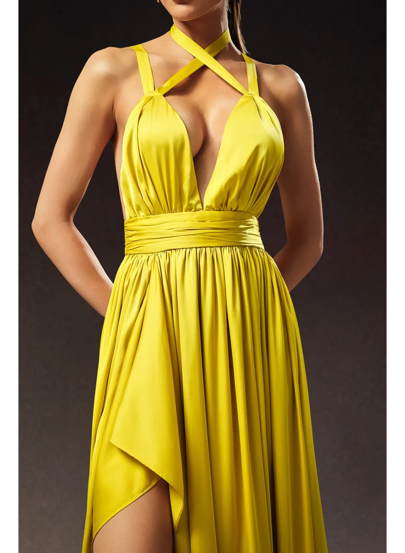 Bella Barnett  Habane Sleeveless V-Neck Slit Maxi Dress for Women | Best Price UAE