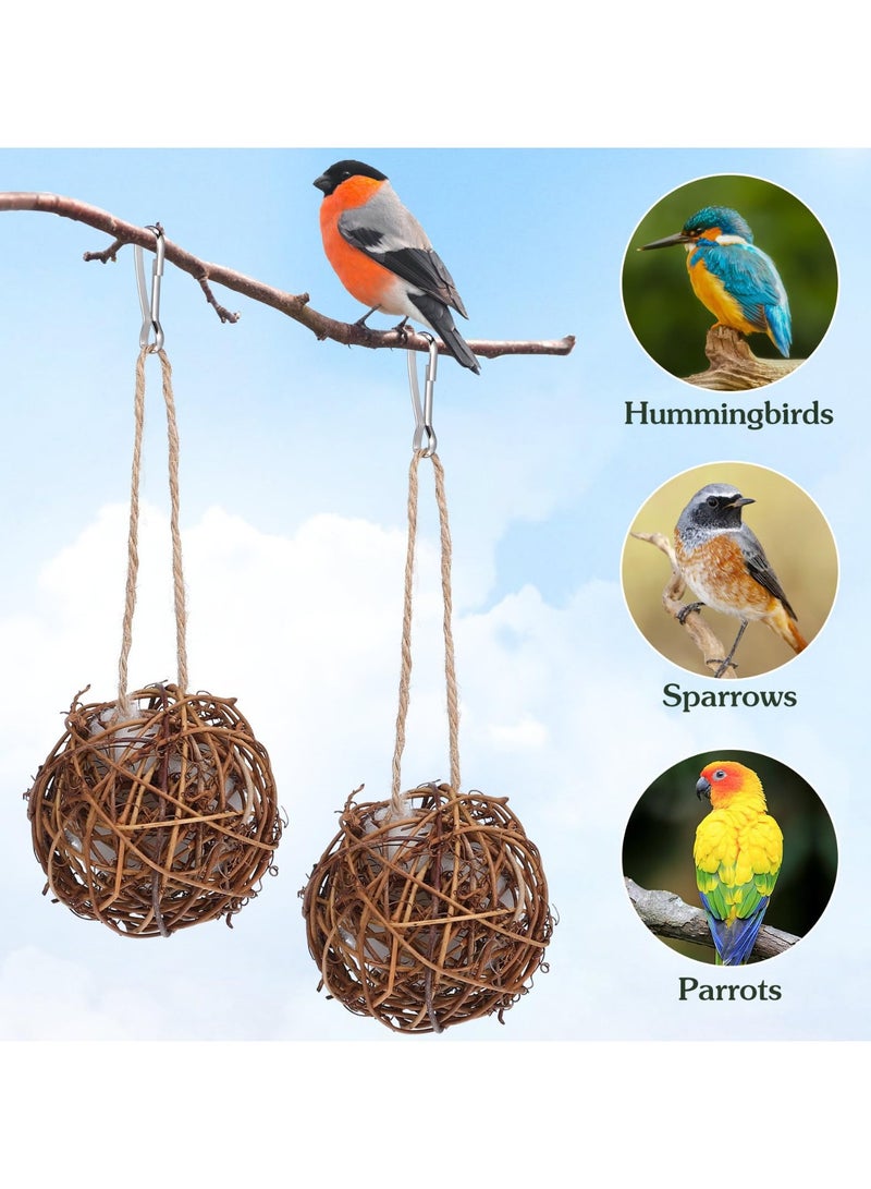 Generic 2pcs Nesters Bird Nesting Material Holder for Wild Birds Humming Bird House Materials Gifts for Bird Watching Nature Lovers Refillable Outdoor Bird Nesting Station to Build Nest  - Image 5