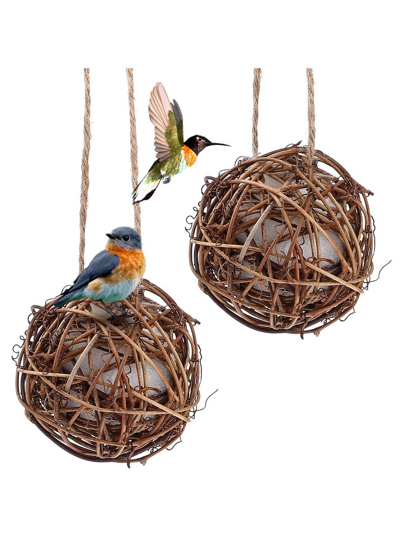Generic 2pcs Nesters Bird Nesting Material Holder for Wild Birds Humming Bird House Materials Gifts for Bird Watching Nature Lovers Refillable Outdoor Bird Nesting Station to Build Nest  - Image 2