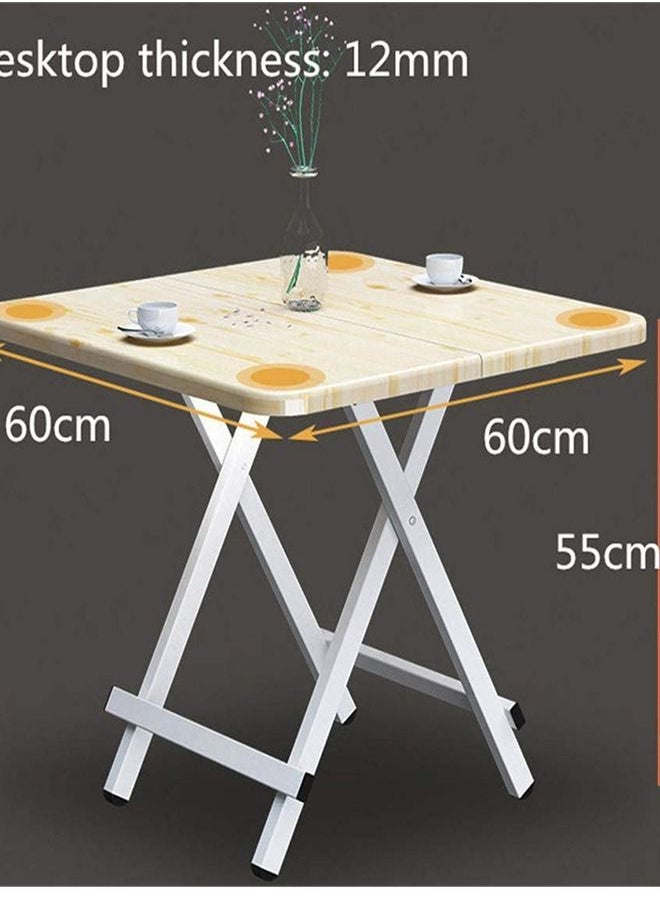 Generic - Foldable Table, Portable Camping Table, Indoor Household Dining Table Folding Table, Outdoor Leisure and Convenient Picnic Table60 * 60 * 55cm - Image 1