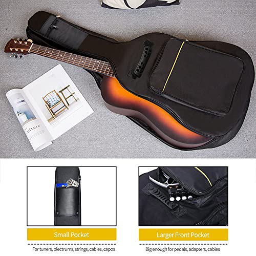 Mdvora 3pcs Guitar Accessories Kit - Gig Bag, Folding Stand, Adjustable Strap for Acoustic, Classical, Bass Guitar - Image 2