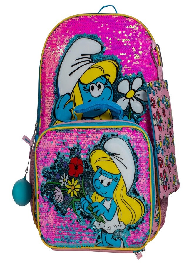 Accessory Innovations 'AI ACCESSORY INNOVATIONS Bluey 4 Piece Backpack Set for Pre-School Girls & Boys, Kids 16'' School Bag', Smurfs, One Size, Character - Image 3
