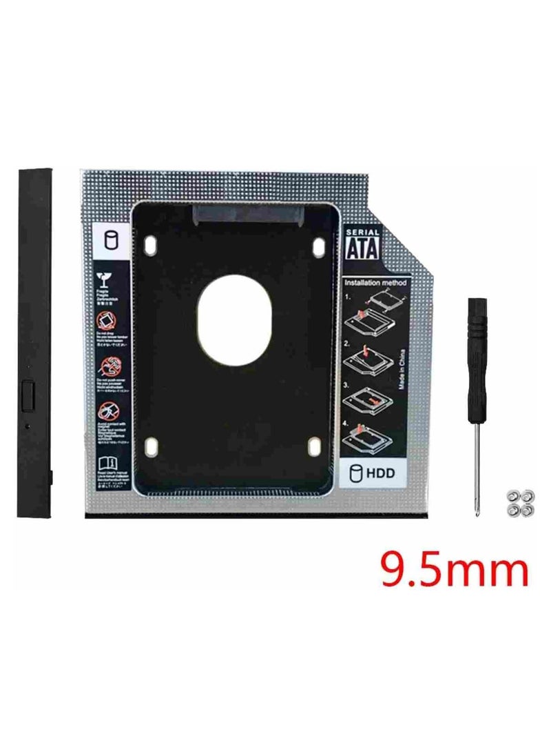 SOLDOUT SATA 3.0 2nd HDD Caddy 9.5mm 2.5" 2TB SSD Case Hard Disk Enclosure for Laptop DVD-ROM Optical Slot  - Image 4