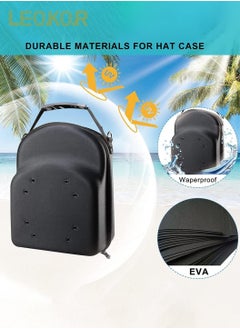 LEOKOR Hat Stand for Caps Storage, Hat Organizer Holder for 6 Caps, Hat Carry Case, Hat Suitcase for Travel Black  - Image 5