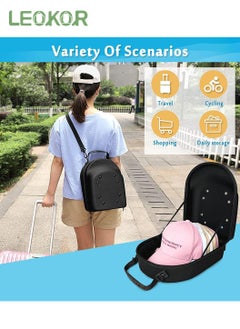 LEOKOR Hat Stand for Caps Storage, Hat Organizer Holder for 6 Caps, Hat Carry Case, Hat Suitcase for Travel Black  - Image 4