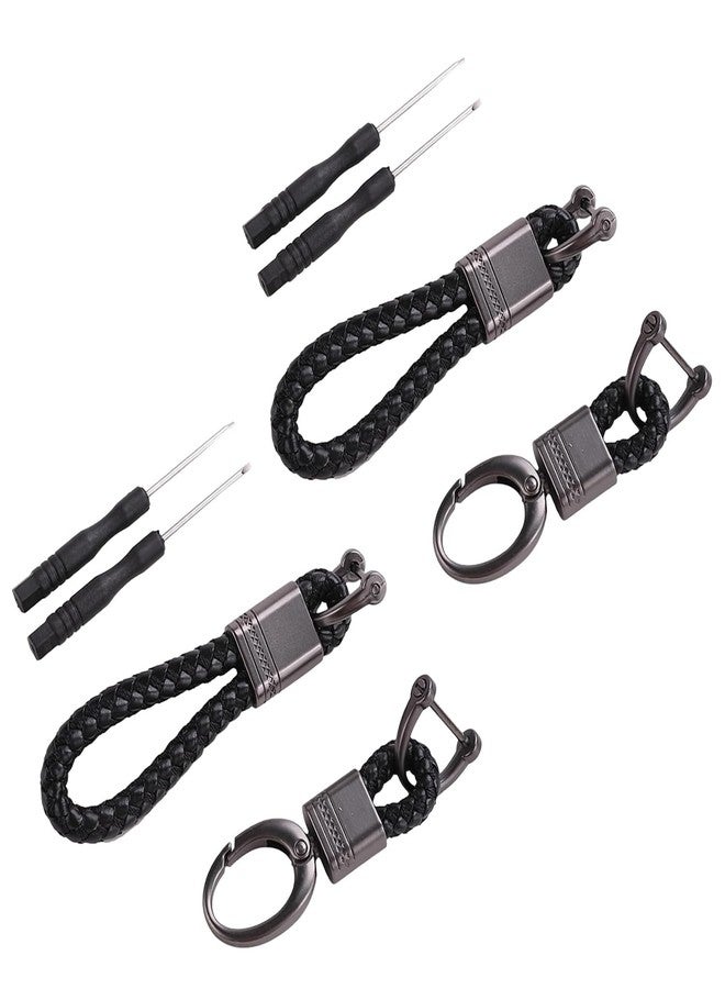 Kuber Industries Keychain/Keyring/Key Tag|Car Key Clip, Key Holder, Key Organizer|Pack of 2| (Black) - Image 1
