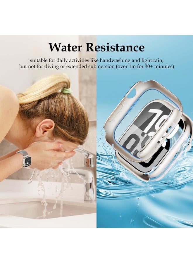 Vigamen Waterproof Stainless Steel Milanese Band with Case Compatible for Apple Watch Bands 40mm for Women Men,Breathable Metal Magnetic Replacement Strap for iWatch Series 6 5 4 SE SE 3,Starlight - Image 3