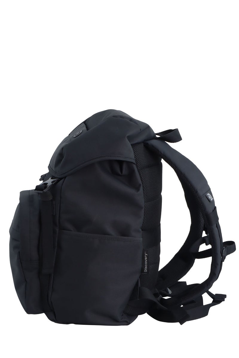Discovery Discovery Downtown Travel Backpack 26L – Black|RPET Laptop Backpack with Buckle Flap & RFID Protection - Image 3