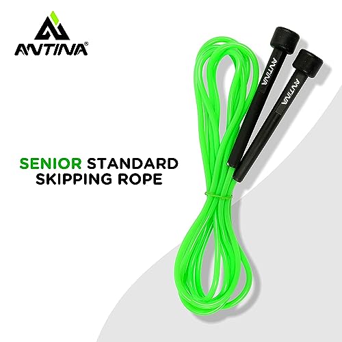 ANTINA Skipping Rope for Men and Women Jumping Rope With Adjustable Height Speed Skipping Rope for Exercise, Gym, Sports Fitness Adjustable Pencil Jump Rope (Green) - Image 2