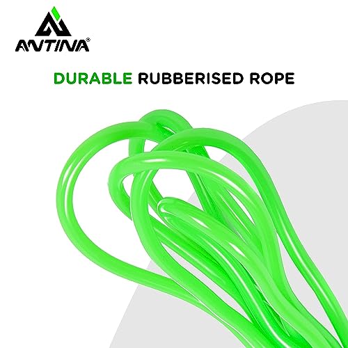 ANTINA Skipping Rope for Men and Women Jumping Rope With Adjustable Height Speed Skipping Rope for Exercise, Gym, Sports Fitness Adjustable Pencil Jump Rope (Green) - Image 3