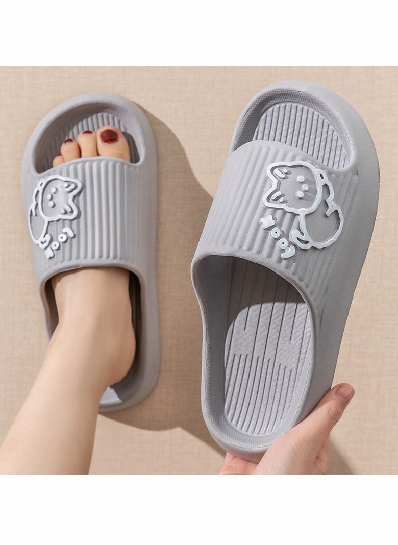 Generic - Bathroom Non Slip Cartoon Lovable Cat Slippers - Image 1
