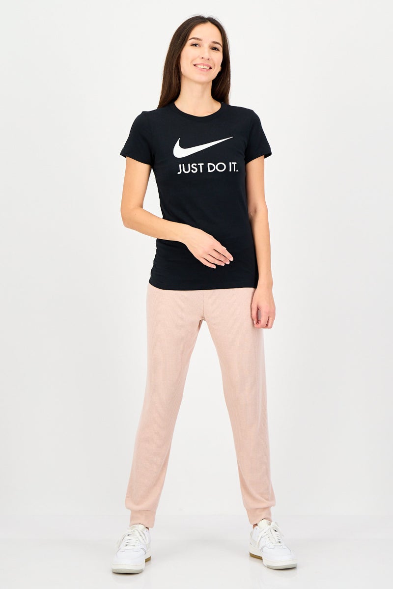 Nike Women Slim Fit Short Sleeve Training T-Shirt, Black - Image 2