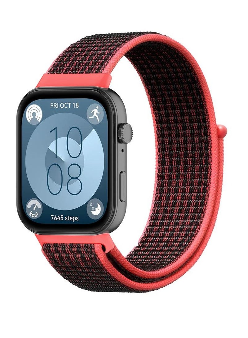 shomira Nylon Strap for Huawei Watch Fit 3 Watch Band, Men and Women Breathable Elastic Bracelet, Adjustable Straps Replacement Band Sport Watchband for Huawei Watch Fit 3  - Image 1
