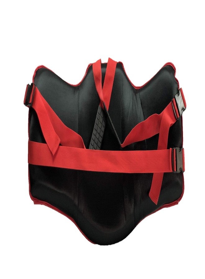 LEW Super Pro Max Boxing Belly Pad Rib Shield Chest Guard MMA Body Protector Martial Arts Armour Taekwondo Training PU Focus Pads (White & Black) - Image 3