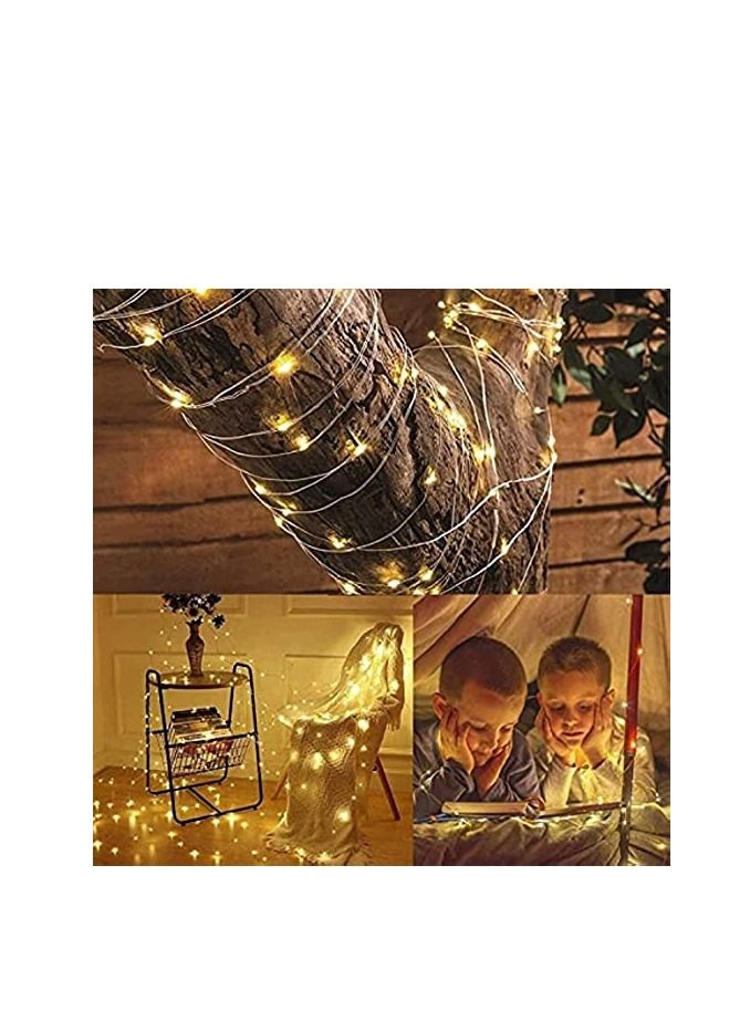 Curtain Fairy Lights Hanging Lights for Bedroom with Remote USB Plug in Curtain Lights for Backdrop Decoration 300 LED Warm White Twinkle Window Lights 8 Modes Waterfall Lights  - Image 5