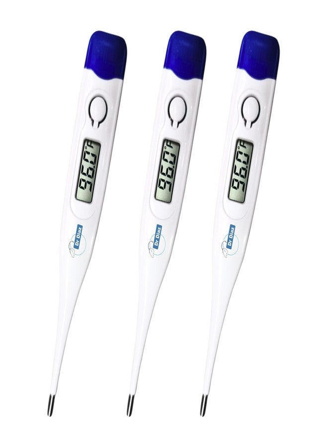 Dr Diaz DT-01 Digital Thermometer for Body Fever check with One Touch Operation Quick Measurement for Testing Kids Adults & Babies Temperature Thermometer (Pack of 3) - Image 1