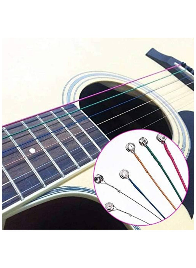 SOLDOUT 6 PCS Set Acoustic Guitar Strings Rainbow Colorful Guitar Strings For Acoustic Folk Guitar Classic Guitar Multi Color (Multicolor, Pack of 6) - Image 5
