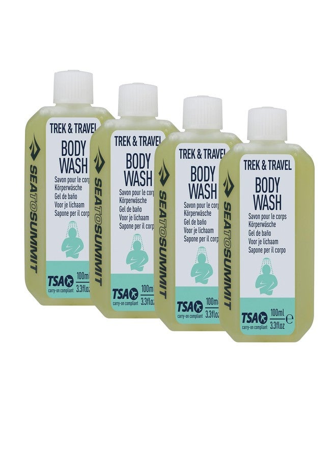 Sea to Summit Trek and Travel Liquid Body Wash Soap, 4-Pack (4 x 89ml Bottles) - Image 1
