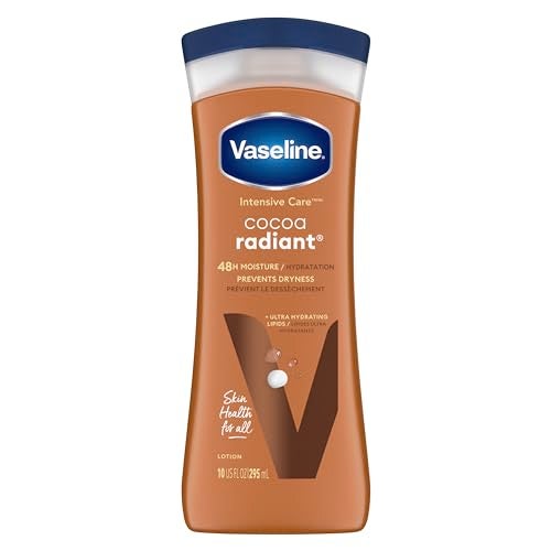 Vaseline Intensive Care Body Lotion Cocoa Radiant for Dry Skin Lotion Made with Ultra-Hydrating Lipids and Pure Cocoa Butter for a Long-Lasting, Radiant Glow 10 oz - Image 5