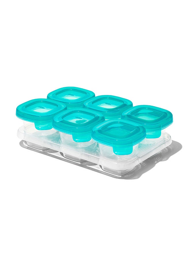 OXO TOT Silicone Baby Blocks, 2 Oz, Teal - Image 1