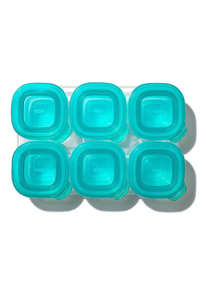 OXO TOT Silicone Baby Blocks, 2 Oz, Teal - Image 2