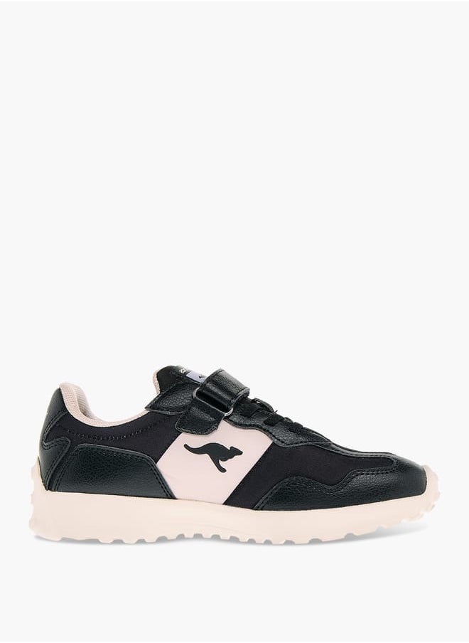 kangaROOS Girls' Colourblock Sports Shoes with Hook and Loop Closure  - Image 2