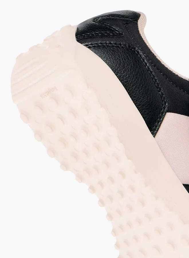 kangaROOS Girls' Colourblock Sports Shoes with Hook and Loop Closure