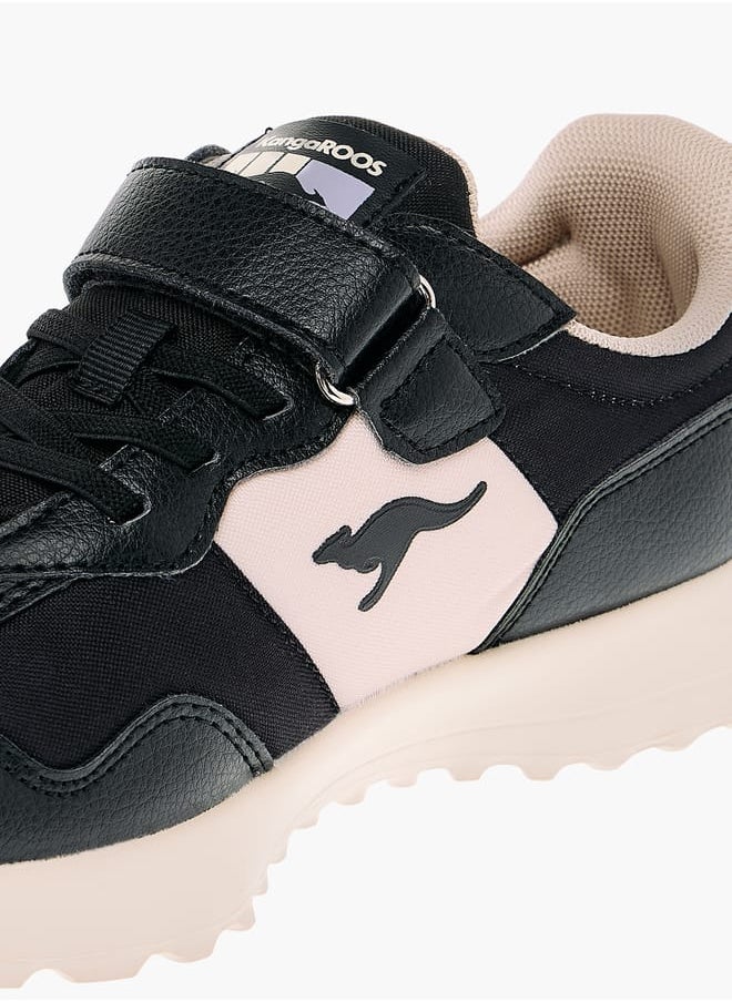 kangaROOS Girls' Colourblock Sports Shoes with Hook and Loop Closure  - Image 4