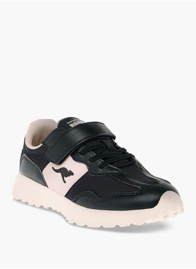 kangaROOS Girls' Colourblock Sports Shoes with Hook and Loop Closure  - Image 3