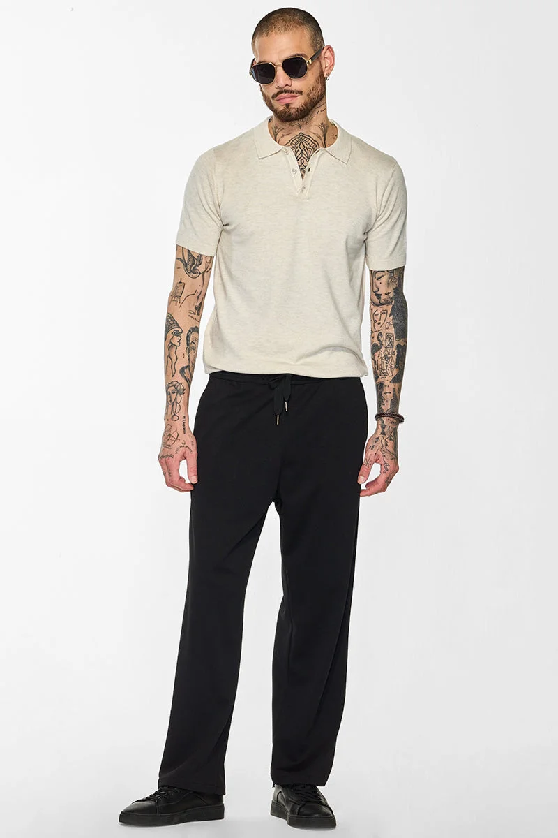 Snitch Cream Core Lab Cream Solid Polo T-Shirt for Men | Best Price UAE