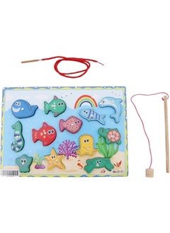 Megaw Wooden Magnet Fishing Game 