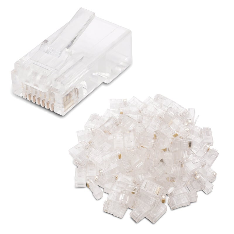 Cable Matters 100-Pack Cat 6 RJ45 Modular Plugs for Large Diameter Cable, 50Âµ Gold Plated, Cat6 RJ45 Connector, Ethernet Connector, Ethernet Ends, Cat6 Connectors - Image 1