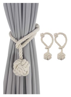 2-Pieces Handmade Natural Cotton Rope Tiebacks Beige - pzsku/ZD0602E0F43E4F2DED7AAZ/45/_/1654065361/152bf17b-9ef9-4ab7-9891-a19f64ddbbec