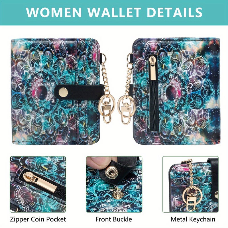 Lucky Hour Mandala Starry Sky Short Wallet - Image 2