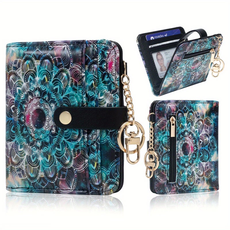 Lucky Hour Mandala Starry Sky Short Wallet - Image 1