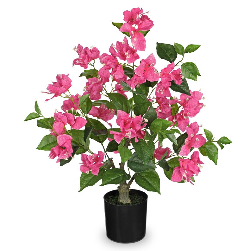 Villa Como 26.3â€ Large Fake Plants Artificial Flowers Bougainvillea Artificial Plants Trees Indoor Pots, Faux Plants Perfect for Home Decor, Living Room Table Decor, Bedroom Shelf Decor, Dining Room Decor - Image 1