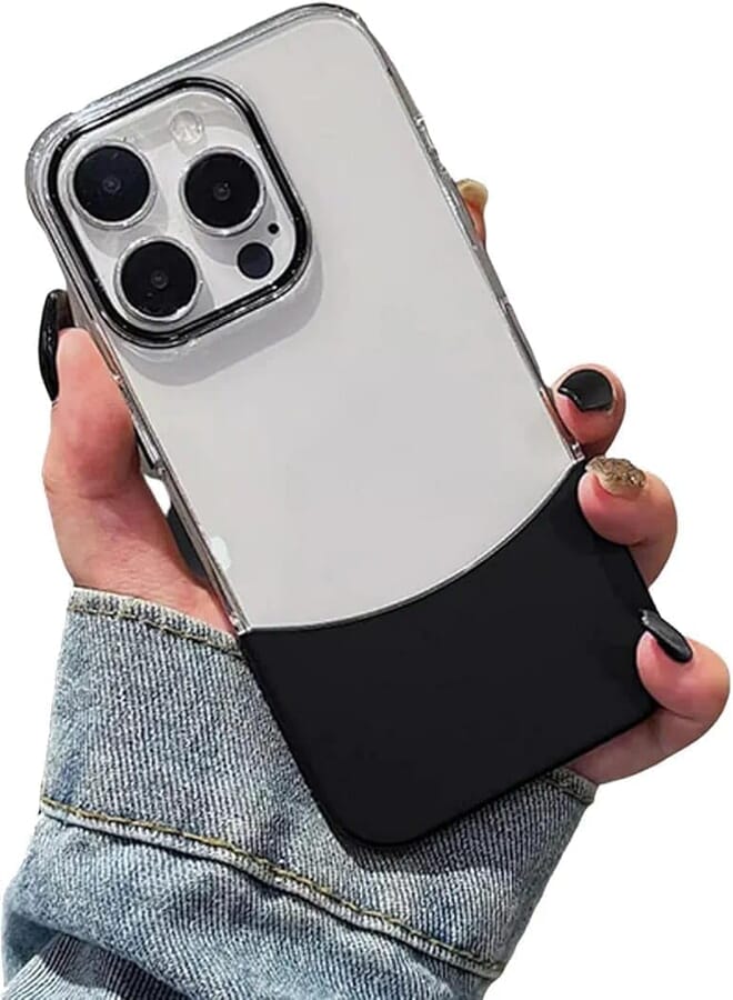 Next Next Store Compatible with iPhone 11 Case Clear Anti-Yellowing Slim Thin Lightweight Shockproof Clear Edges PC Hard Cover (Black)